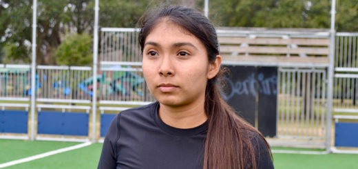 Norma Trejo at a soccer field