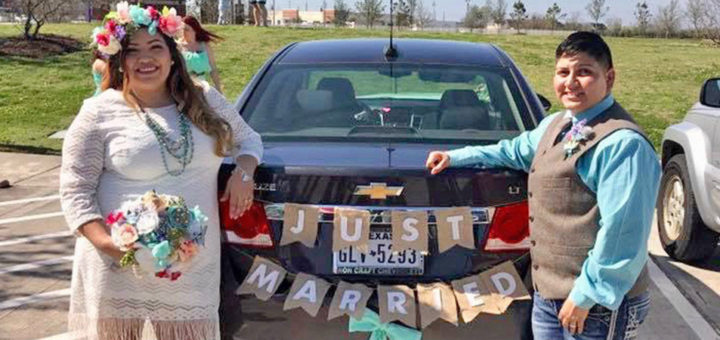 Samantha and Eufemia Espinoza after getting married