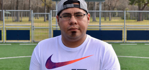 Angel Izaguirre stands on soccer field