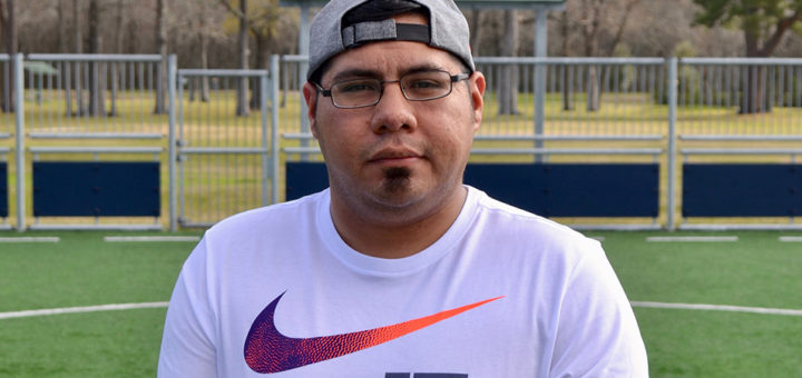 Angel Izaguirre stands on soccer field
