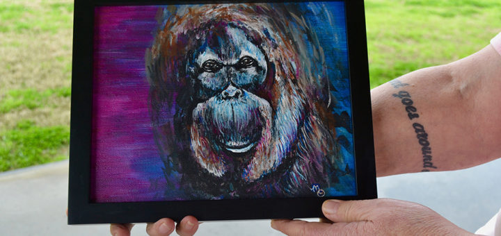 Painting of an orangutan