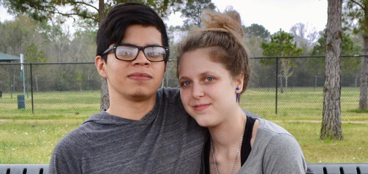 Marcus Cerda and Hunter Hinnant at the dog park
