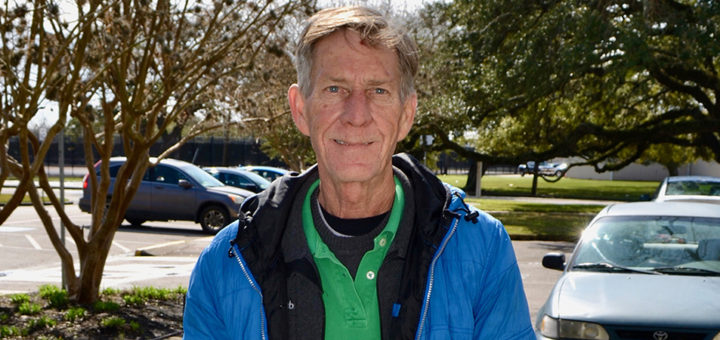 Michael Rodgers standing outside