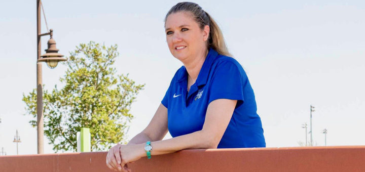 Cissy Clearo stands on a bridge