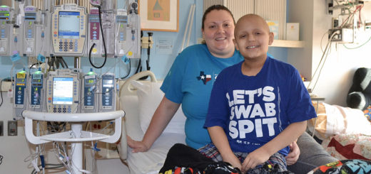 Jillian Presley and her son, Joey, in a hospital bed