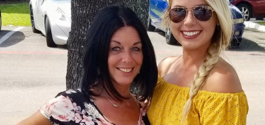 Kathleen Merritt standing with her daughter, Lynsey