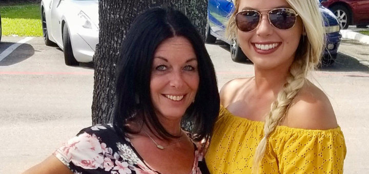 Kathleen Merritt standing with her daughter, Lynsey